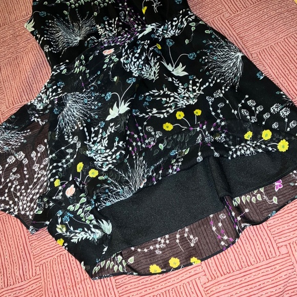 Women’s medium lined Black Floral Midi Dress - Picture 15 of 15